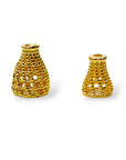 925 Sterling Silver & 24K Gold Vermeil Funnel Beads, Silver Bead Caps, End beads For Jewelry Making, M/VM148 A-B