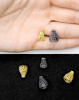 925 Sterling Silver & 24K Gold Vermeil Funnel Beads, Silver Bead Caps, End beads For Jewelry Making, M/VM148 A-B