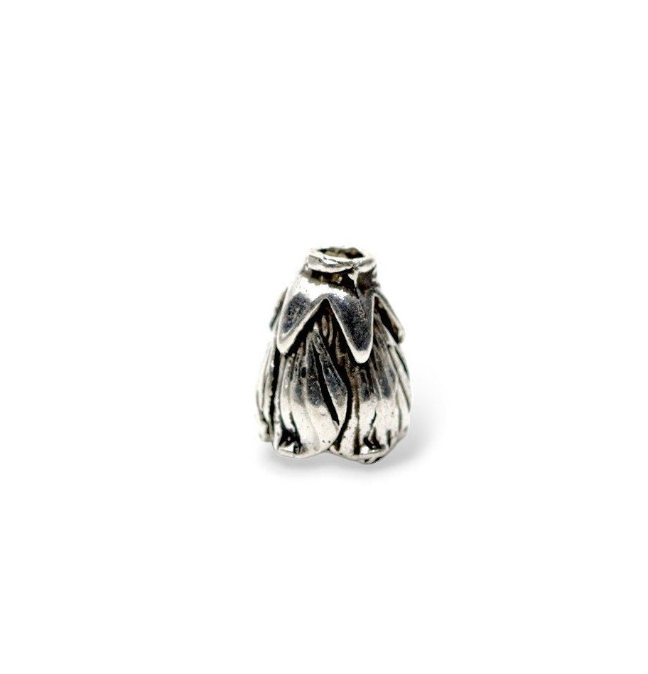 925 Sterling Silver & 24K Gold Vermeil Funnel Beads, Bead Caps, End beads, Jewelry Making, M/VM149