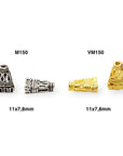 925 Sterling Silver & 24K Gold Vermeil Funnel Beads, Bead Caps, End beads, Jewelry Making, M/VM150