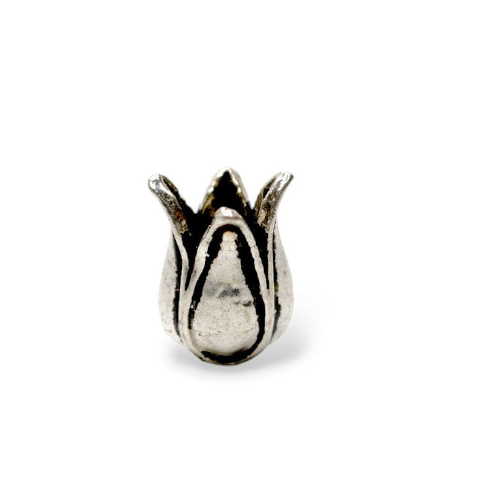 925 Sterling Silver & 24K Gold Vermeil Funnel Beads, Bead Caps, End beads, Jewelry Making, M/VM151