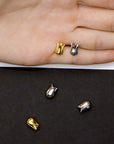 925 Sterling Silver & 24K Gold Vermeil Funnel Beads, Bead Caps, End beads, Jewelry Making, M/VM151