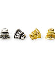 925 Sterling Silver & 24K Gold Vermeil Funnel Beads, Bead Caps, End beads, Jewelry Making, M/VM152