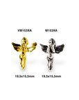 925 Sterling Silver and 24K Gold Vermeil Flying Angel Pendant, Jewelry Making, M/VM153XA