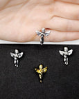 925 Sterling Silver and 24K Gold Vermeil Flying Angel Pendant, Jewelry Making, M/VM153XA