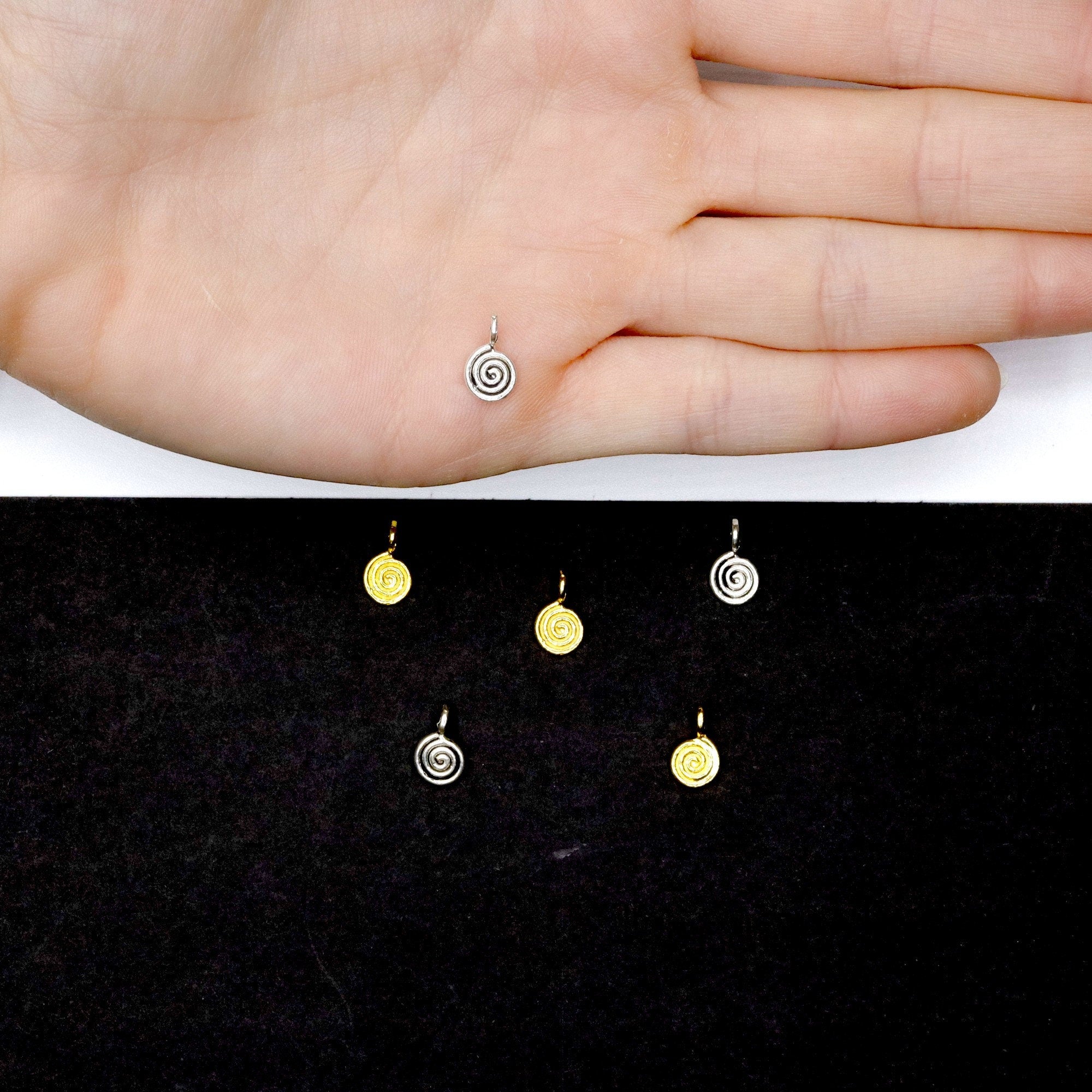 925 Sterling Silver and 24K Gold Vermeil Urartian inspired Pendants and Dangles, Jewelry Making, M/VM154