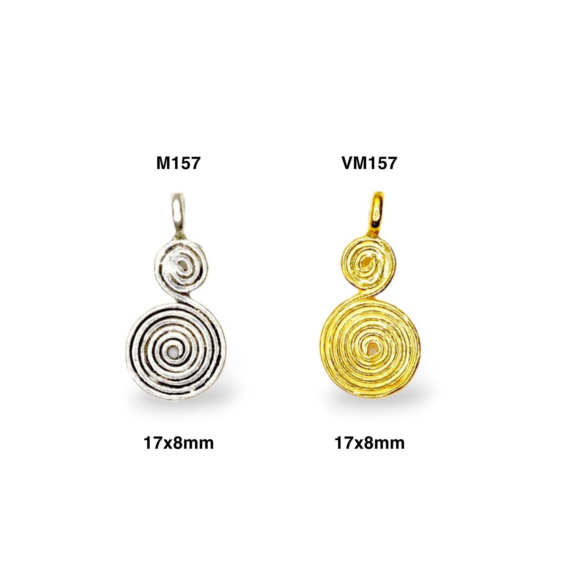 925 Sterling Silver and 24K Gold Vermeil Urartian inspired Pendants and Dangles, Jewelry Making, M/VM157