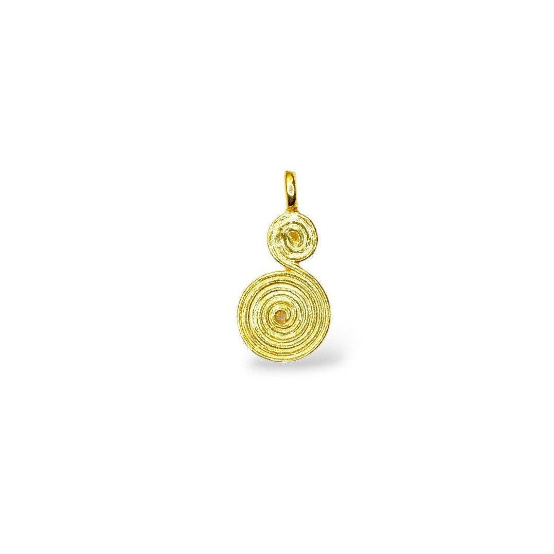 925 Sterling Silver and 24K Gold Vermeil Urartian inspired Pendants and Dangles, Jewelry Making, M/VM157