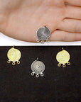 925 Sterling Silver and 24K Gold Vermeil Urartian inspired Pendants and Dangles, Jewelry Making, M/VM162
