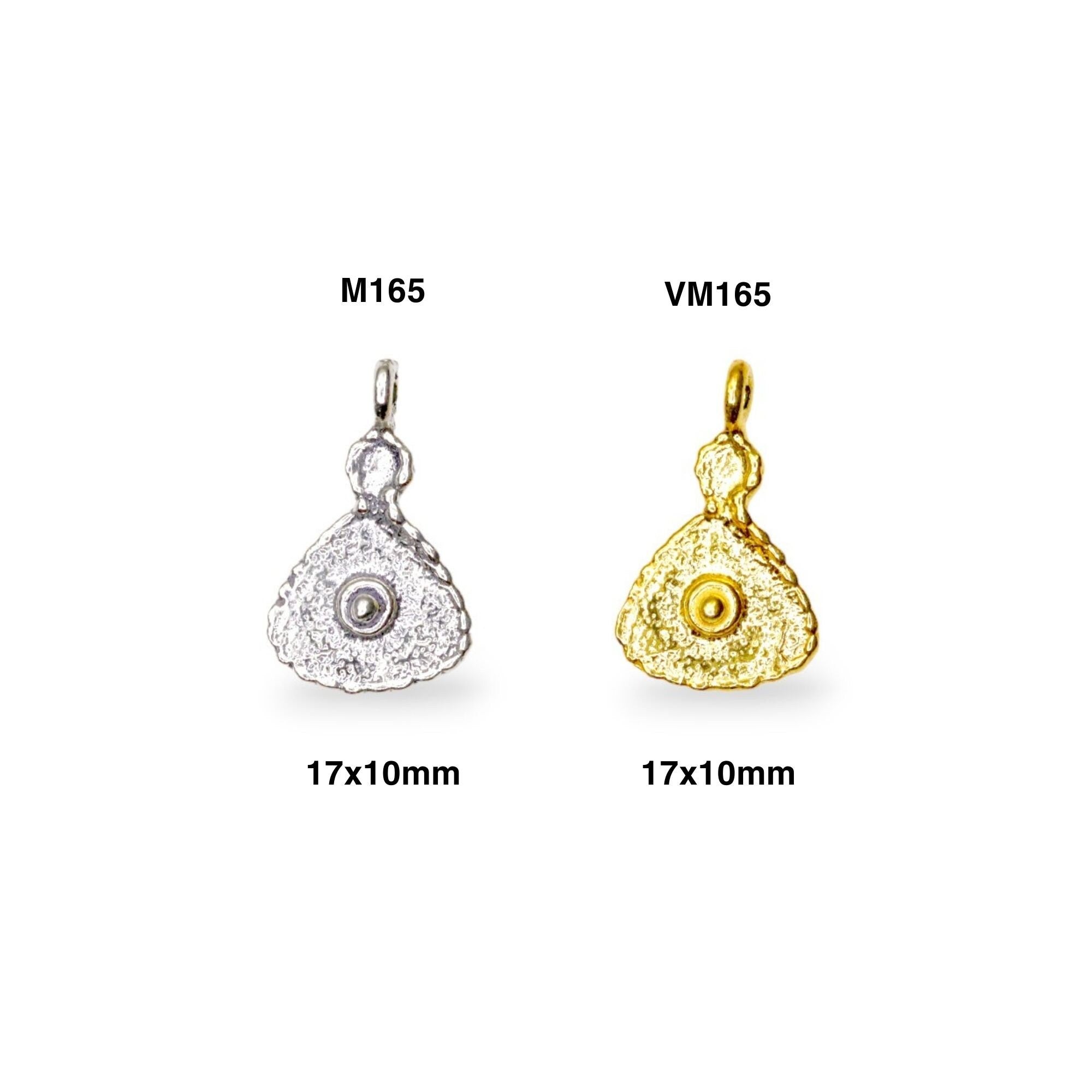 925 Sterling Silver and 24K Gold Vermeil Urartian inspired Pendants and Dangles, Jewelry Making, M/VM165