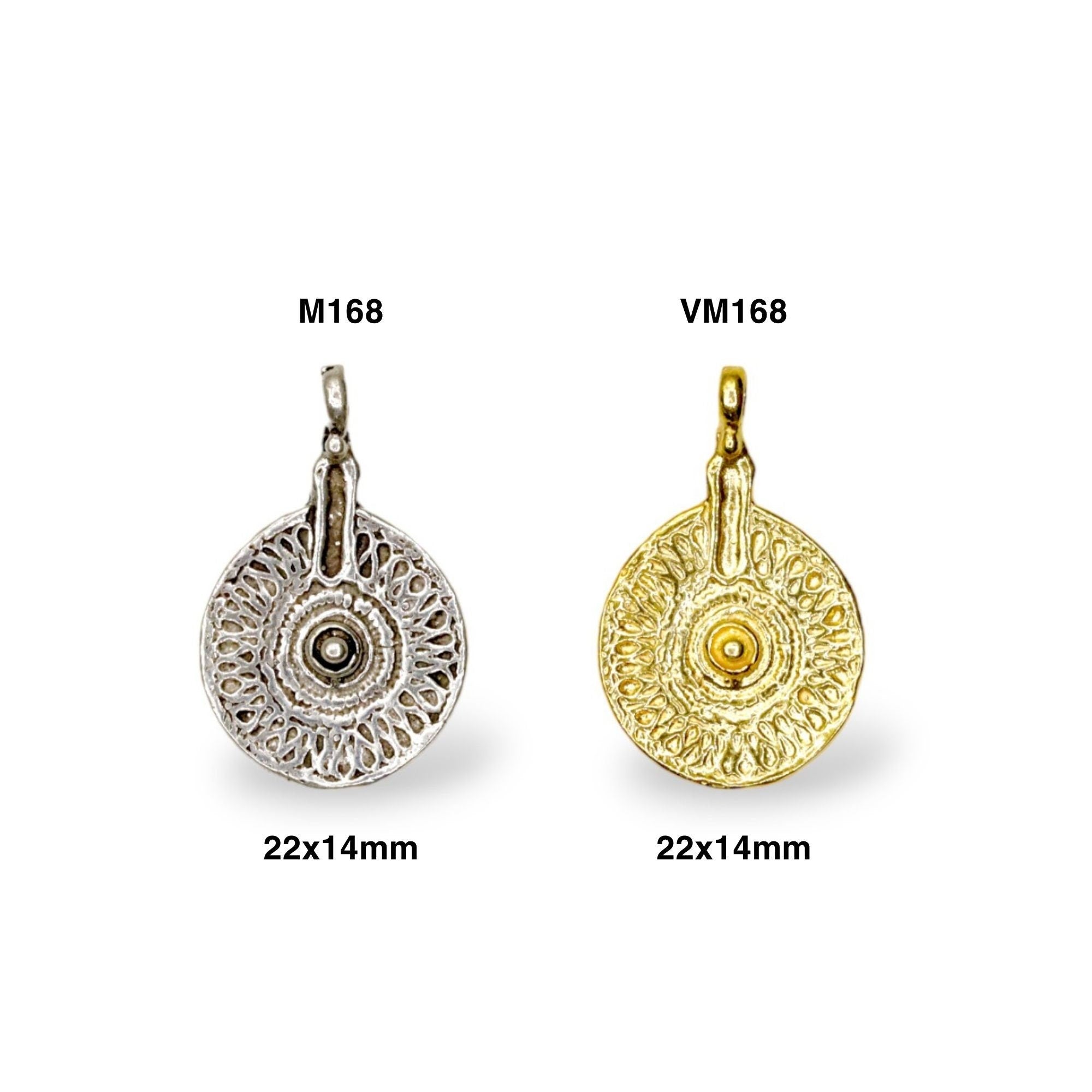 925 Sterling Silver and 24K Gold Vermeil Urartian inspired Pendants and Dangles, Jewelry Making, M/VM168