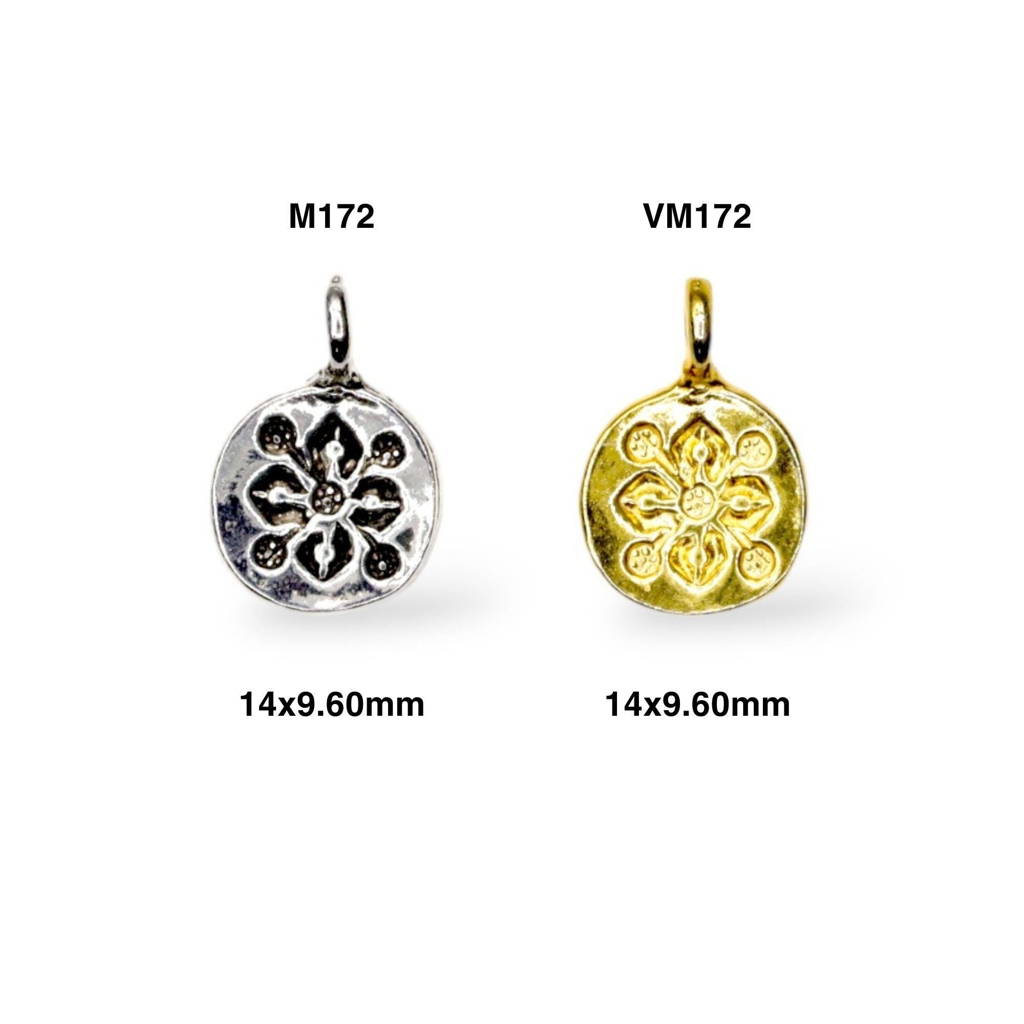 925 Sterling Silver and 24K Gold Vermeil Urartian inspired Pendants and Dangles, Jewelry Making, M/VM172