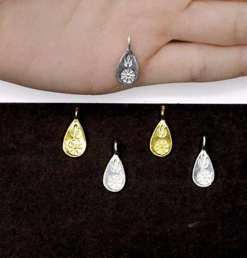 925 Sterling Silver and 24K Gold Vermeil Urartian inspired Pendants and Dangles, Jewelry Making, M/VM175