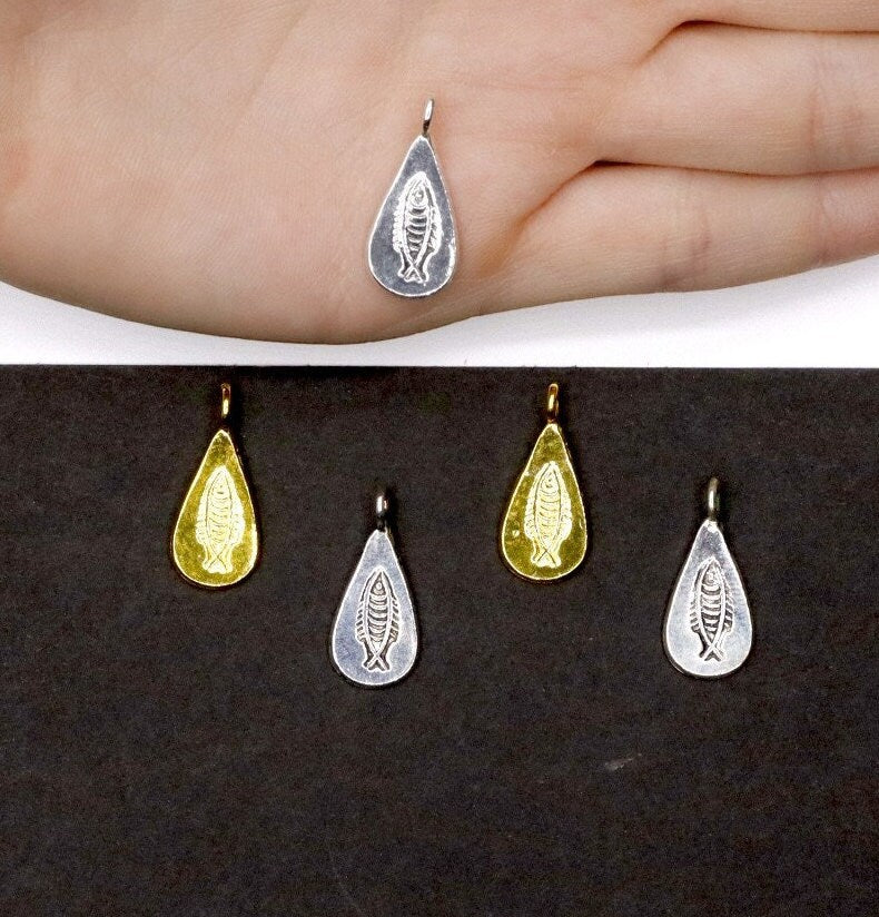 925 Sterling Silver and 24K Gold Vermeil Urartian inspired Pendants and Dangles, Jewelry Making, M/VM178