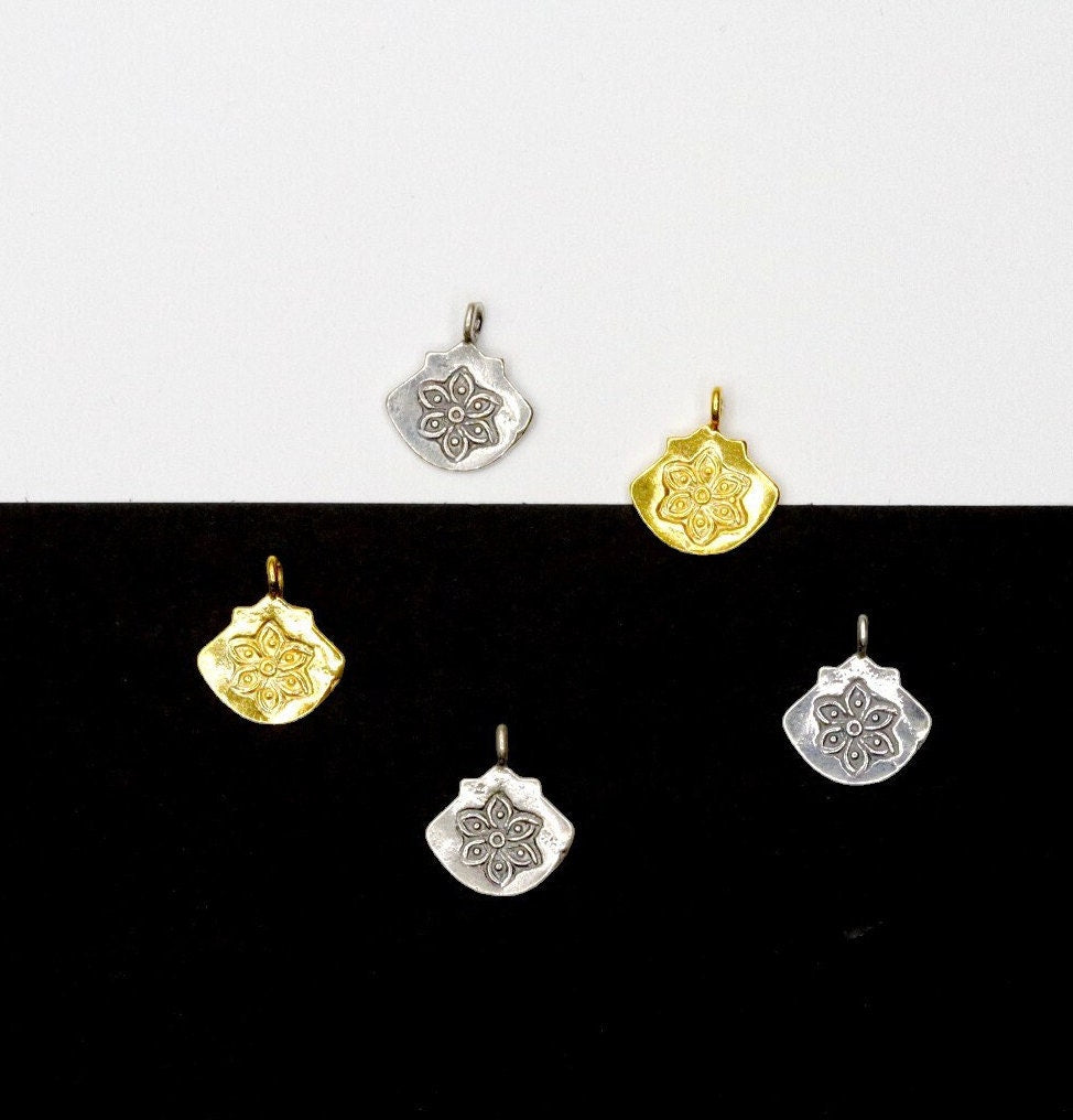 925 Sterling Silver and 24K Gold Vermeil Urartian inspired Pendants and Dangles, Jewelry Making, M/VM179