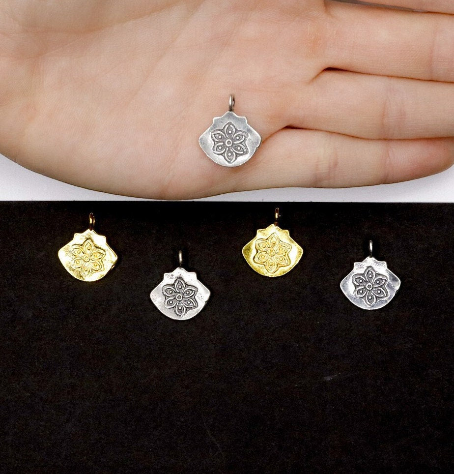 925 Sterling Silver and 24K Gold Vermeil Urartian inspired Pendants and Dangles, Jewelry Making, M/VM179