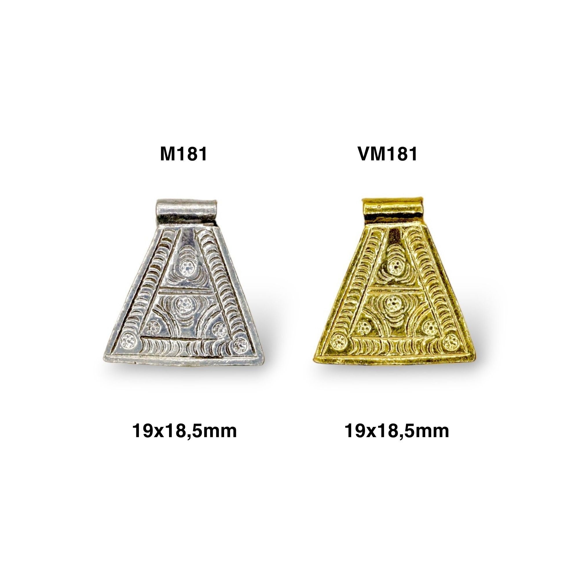 925 Sterling Silver and 24K Gold Vermeil Urartian inspired Pendants and Dangles, Jewelry Making, M/VM181