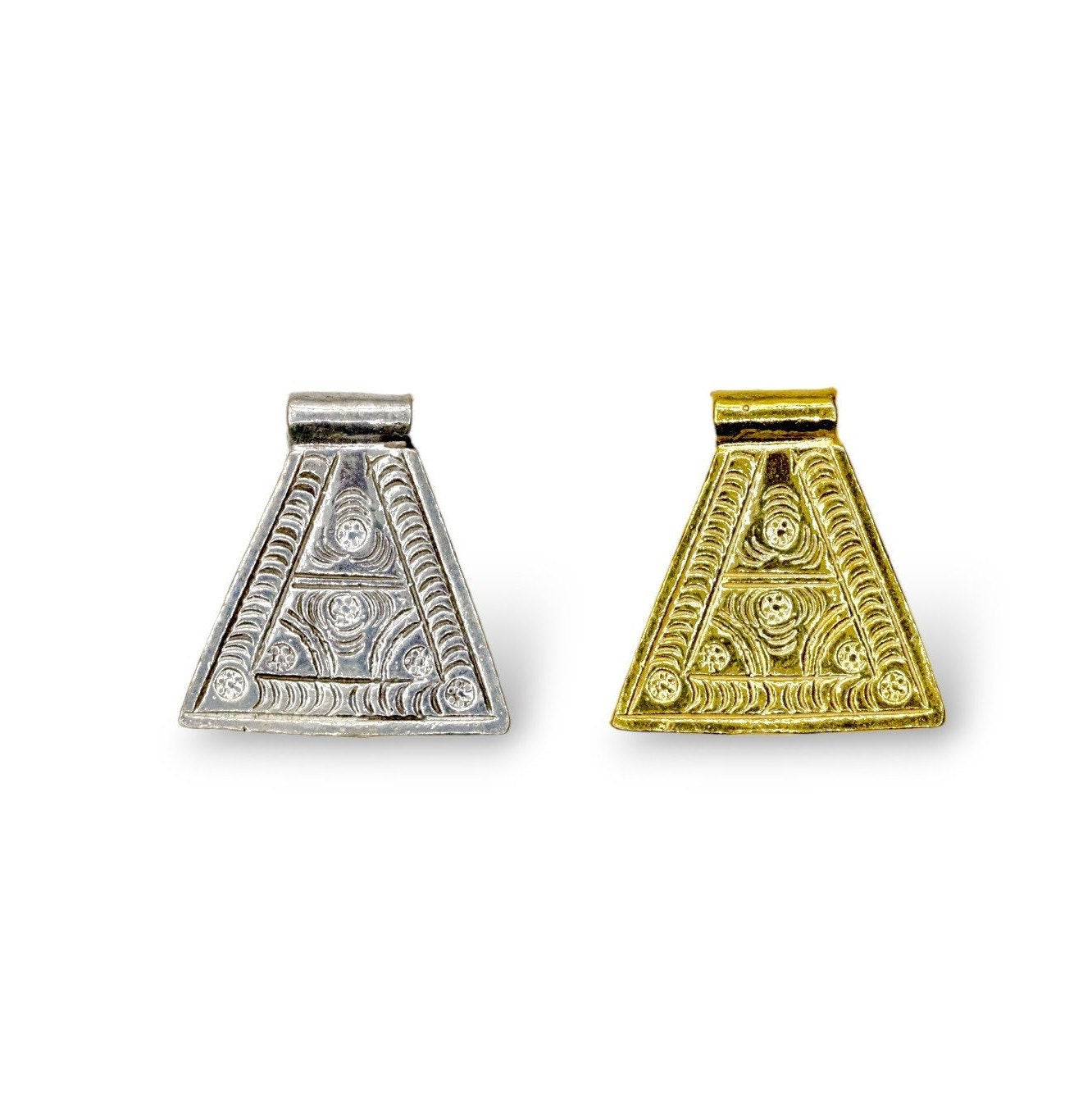 925 Sterling Silver and 24K Gold Vermeil Urartian inspired Pendants and Dangles, Jewelry Making, M/VM181