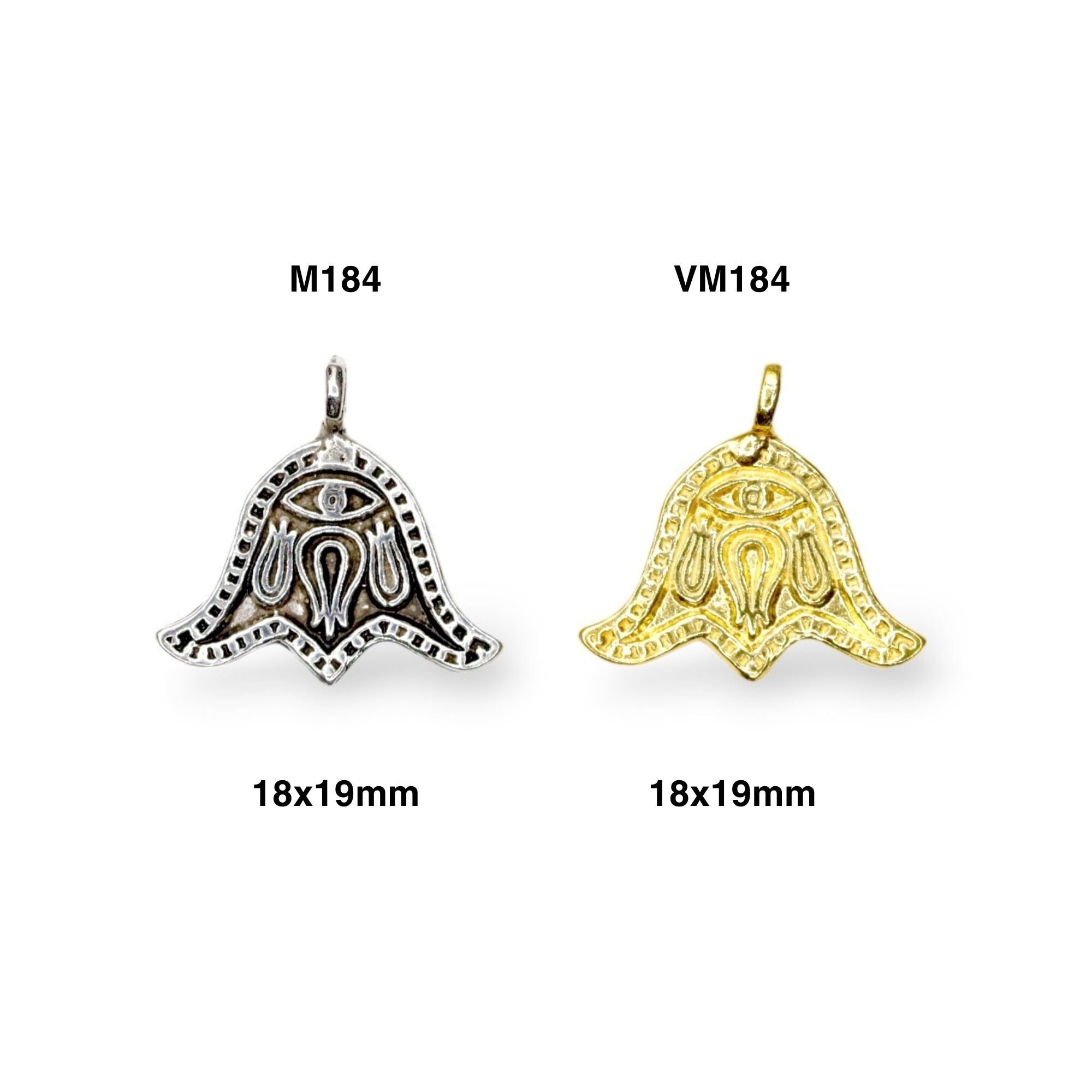 925 Sterling Silver and 24K Gold Vermeil Urartian inspired Pendants and Dangles, Jewelry Making, M/VM184