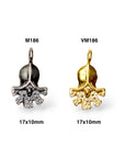 925 Sterling Silver and 24K Gold Vermeil Urartian inspired Pendants and Dangles, Jewelry Making, M/VM186