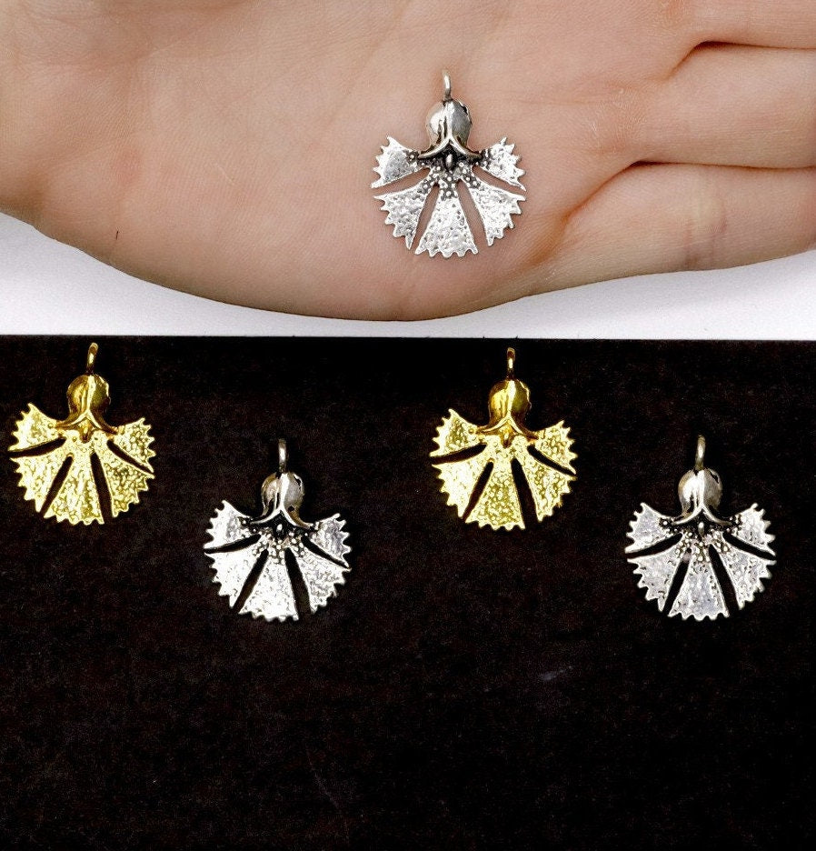 925 Sterling Silver and 24K Gold Vermeil Urartian inspired Pendants and Dangles, Jewelry Making, M/VM187