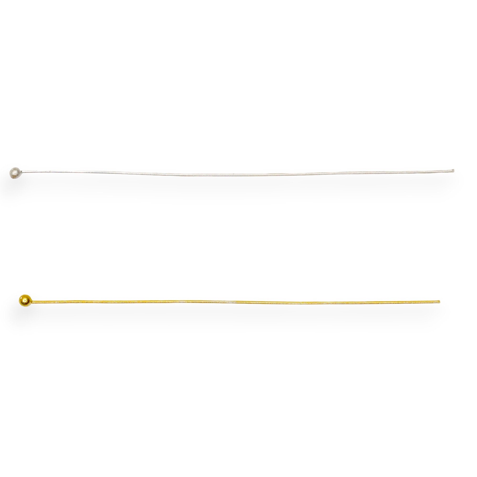 925 Sterling Silver and 24K Gold Vermeil Very Fine and Special headpins for small hole pearls and beads, Jewelry Making, M/VM189