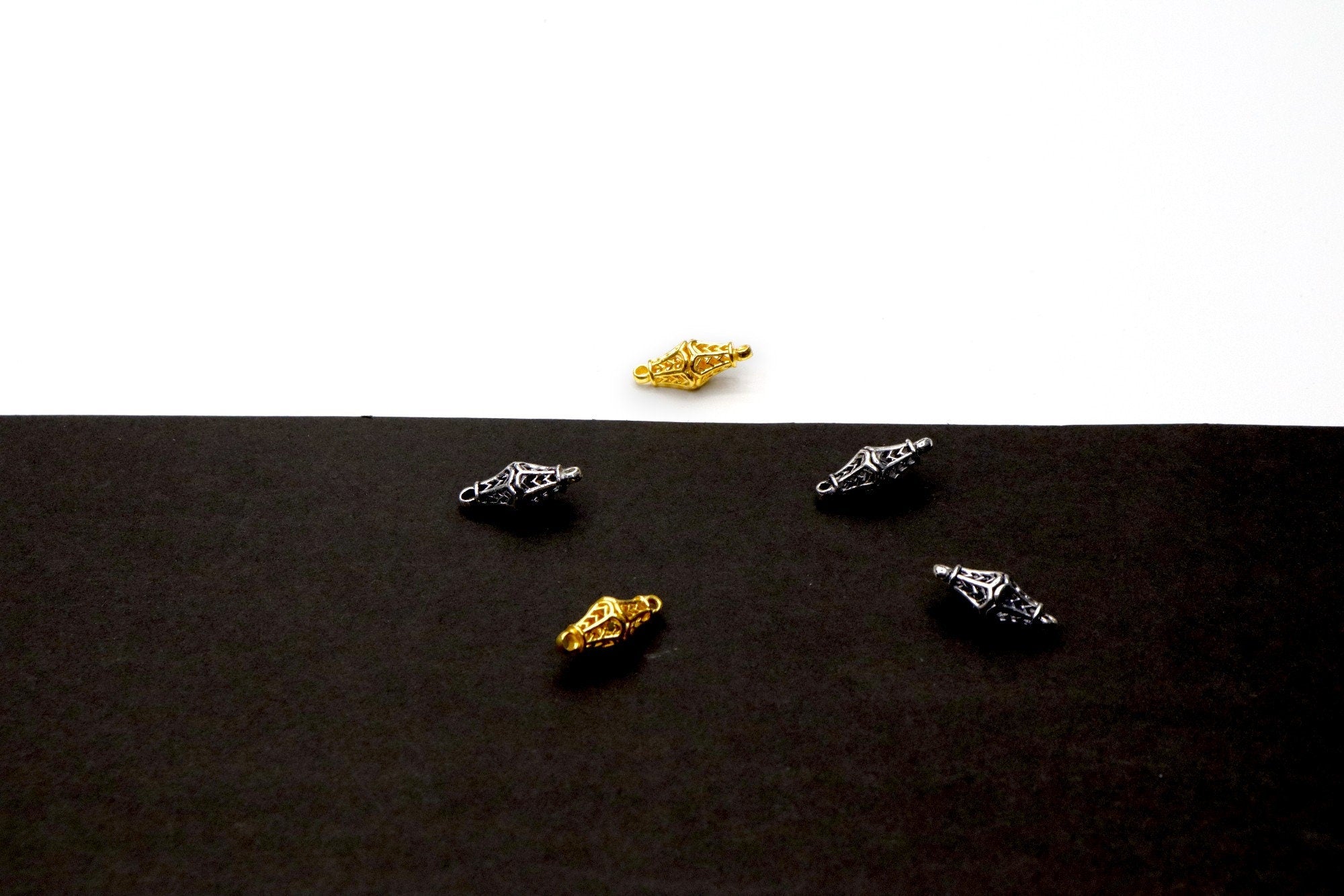 925 Sterling Silver and 24K Gold Vermeil Handcrafted Connectors, Jewelry Making, M/VM190