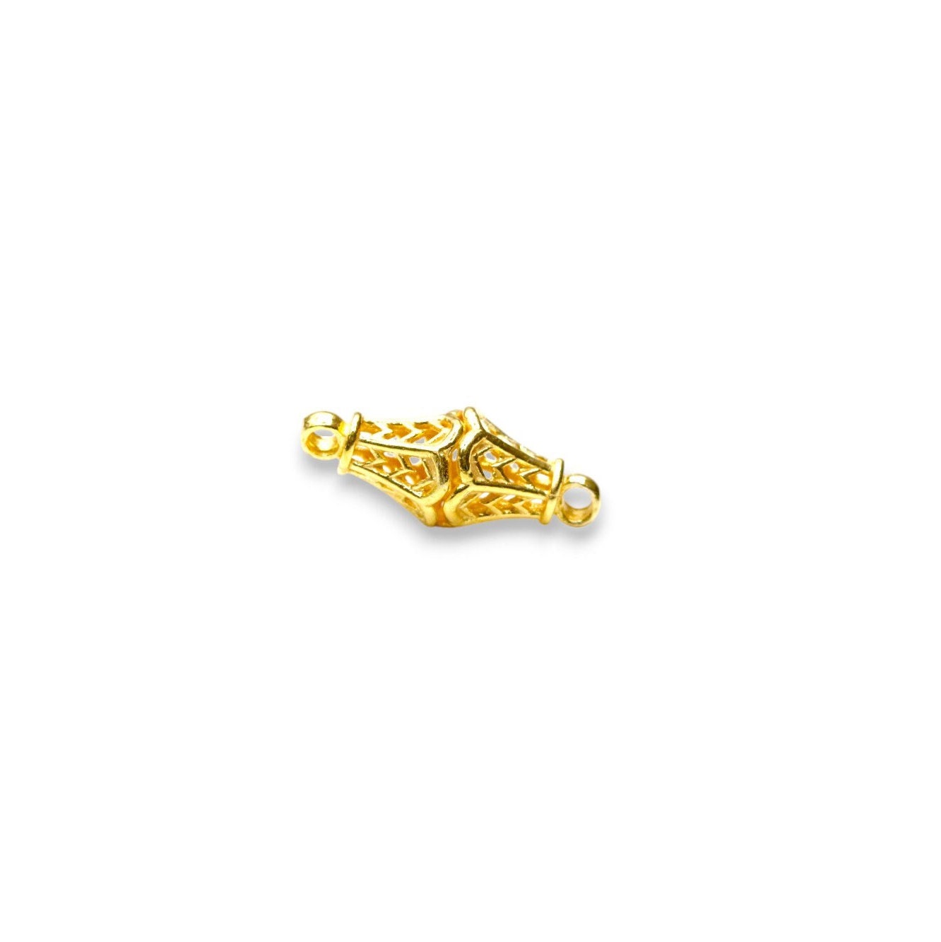 925 Sterling Silver and 24K Gold Vermeil Handcrafted Connectors, Jewelry Making, M/VM190