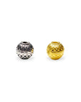 925 Sterling Silver and 24K Gold Vermeil Round Filigree Bead, Jewelry Making, M/VM192