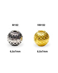 925 Sterling Silver and 24K Gold Vermeil Round Filigree Bead, Jewelry Making, M/VM192