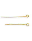 925 Sterling Silver & 24K Gold Vermeil STRONG with thickness 0,70 mm( 21 Gauge), Length 28mm Special Eye Pins for Chain Rosaries, M/VM193B
