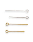 925 Sterling Silver & 24K Gold Vermeil EXTRA STRONG thickness 0,90mm (19 Gauge) Length 25mm, Special Eye Pins for Chain Rosaries, M/VM194B