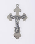 925 Sterling Silver & 24K Gold Vermeil Cross Pendant, Oriental Type Crucifix, Jewelry Supply, R35-RV35