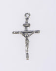 925 Sterling Silver & 24K Gold Vermeil Cross Pendant , Straight Small Crucifix, Jewelry Supply, R38-RV38