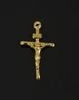 925 Sterling Silver & 24K Gold Vermeil Cross Pendant , Straight Small Crucifix, Jewelry Supply, R38-RV38