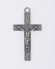 925 Sterling Silver & 24K Gold Vermeil Pendant E aborate Infinity Crucifix, Jewelry Supply, R58P-RV58P