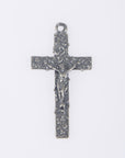 925 Sterling Silver & 24K Gold Vermeil High Relief Ivy Clad Crucifix, Jewelry Supply, R63-RV63