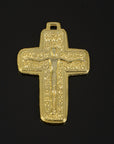 925 Sterling Silver & 24K Gold Vermeil Mattheew’s Gospel 25:40 Caritas Crucifix, Jewelry Supply, R69-RV69