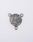 925 Sterling Silver & 24K Gold Vermeil Saint Therese Rosary Center, Jewelry Supply R74-RV74