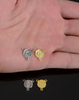 925 Sterling Silver & 24K Gold Vermeil Saint Therese Rosary Center, Jewelry Supply R74-RV74