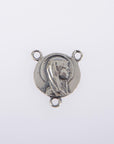 925 Sterling Silver & 24K Gold Vermeil Lourdes Apparition Round Rosary Center, Jewelry Supply, R80-RV80