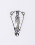 925 Sterling Silver & 24K Gold Vermeil Open Work Miraculous Virgin Center, Jewelry Supply, R85-RV85