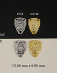 925 Sterling Silver & 24K Gold Vermeil Lady of Carmel and Sacred heart Rosary Center, Jewelry Supply, R94-RV94