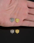 925 Sterling Silver & 24K Gold Vermeil Our Lady Mary with Fleur de Lys Rosary Center, Jewelry Supply, R96-RV96