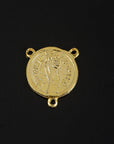925 Sterling Silver & 24K Gold Vermeil Notre Dame of Paris Rosary Center, Jewelry Supply, R97-RV97