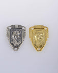 925 Sterling Silver & 24K Gold Vermeil Double face Rosary Center: Our Lady Mary and St Joseph with Baby Jesus, Jewelry Supply, R99-RV99