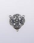 925 Sterling Silver & 24K Gold Vermeil Rosary Center, Heavy Jerusalem Cross Rosary Center, Jewelry Supply, R105-RV105