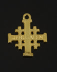 925 Sterling Silver & 24K Gold Vermeil Small Jerusalem Pendant Cross, R67P-RV67P
