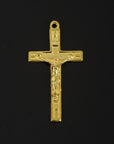 925 Sterling Silver & 24K Gold Vermeil Pendant Streamlined Crucifix, R66P-RV66P