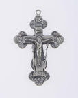 925 Sterling Silver & 24K Gold Vermeil Pendant Elaborate large Orthodox Crucifix with Instruments of Tirture, Jewelry Supply, R40P-RV40P
